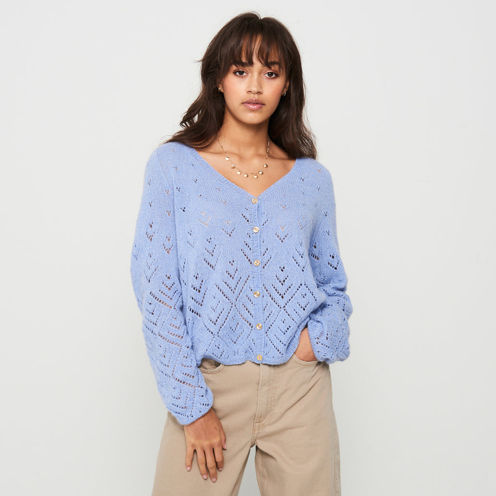 OPSKRIFT: Hesselø Strik Cardigan Dame