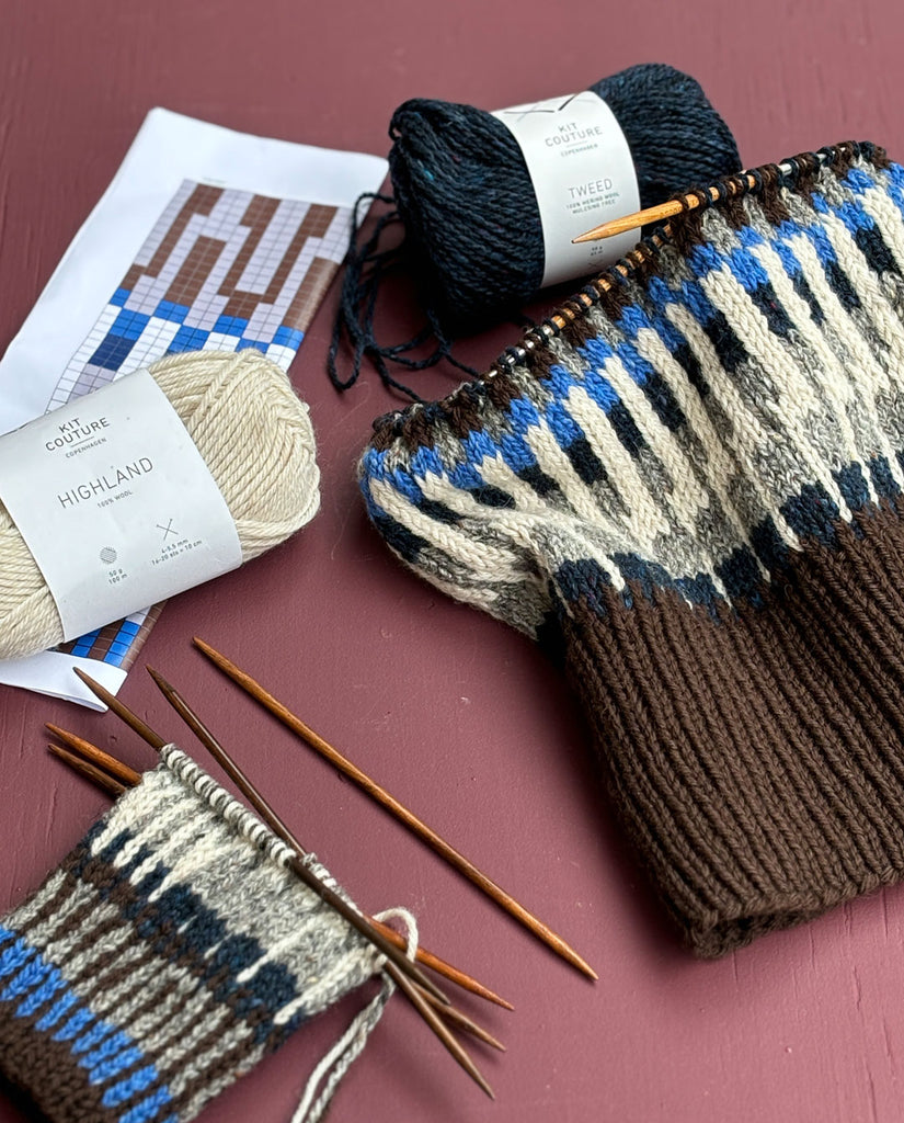 KIT: Öland Strik Halsrør og Vanter