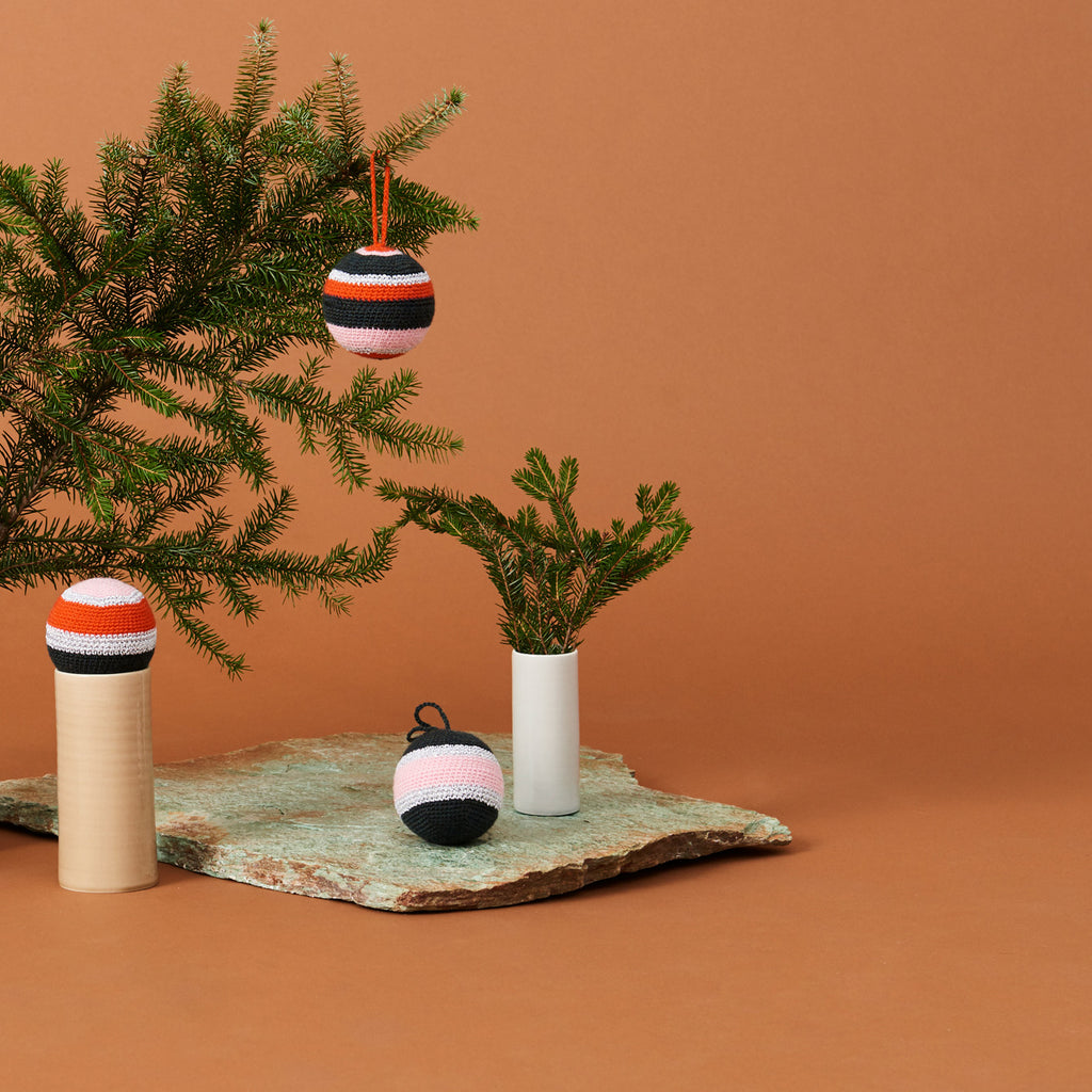 KIT: Storgraut Hækle Julekugler